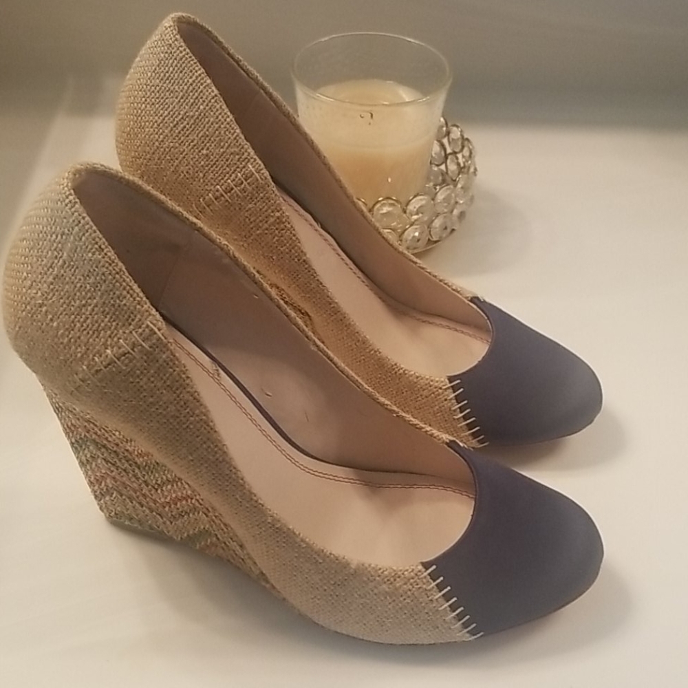 Plenty by Tracy Teese Wedge Heels Sz 38 1/2